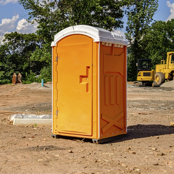 what is the expected delivery and pickup timeframe for the portable toilets in Rhodes IA